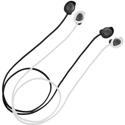 kwmobile 2 x riem compatibel met Samsung Galaxy Buds FE – siliconen riem voor draadloze hoofdtelefoons, zwart-wit kwmobile 2 x riem compatibel met Samsung Galaxy Buds FE – siliconen riem voor draadloze hoofdtelefoons, zwart-wit