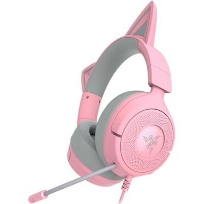 Razer Kraken Kitty V3 X bedrade Kitty-headset voor gaming iconische Kitty-oren Lichtgewicht 270 g HyperClear cardioïde microfoon Triforce 40 mm luidspreker 3,5 mm jackstekker Quartz Razer Kraken Kitty V3 X bedrade Kitty-headset voor gaming iconische Kitty-oren Lichtgewicht 270 g HyperClear cardioïde microfoon Triforce 40 mm luidspreker 3,5 mm jackstekker Quartz