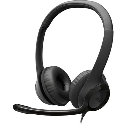 Logitech H390 Sladdanslutet headset voor pc/bärbar dator, stereohoofdtelefoon met borstelreducerende microfoon, stereo, sladdmonterade instelling, werkt met Chromebook SVART Logitech H390 Sladdanslutet headset voor pc/bärbar dator, stereohoofdtelefoon met borstelreducerende microfoon, stereo, sladdmonterade instelling, werkt met Chromebook SVART