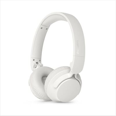 Philips TAH4500WT Draadloze over-ear hoofdtelefoon met ruisonderdrukking, 70 uur batterijduur, dynamische bas, 32 mm luidsprekers, Bluetooth 6.0 multipoint, verwisselbare oorkussens en batterij, wit Philips TAH4500WT Draadloze over-ear hoofdtelefoon met ruisonderdrukking, 70 uur batterijduur, dynamische bas, 32 mm luidsprekers, Bluetooth 6.0 multipoint, verwisselbare oorkussens en batterij, wit