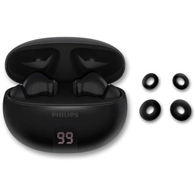 Philips TAT2520BK True Wireless Bluetooth ruisonderdrukkende in-ear hoofdtelefoon, kleine oordopjes, natuurlijk geluid, dynamische basfunctie, oplaadbox, heldere oproepen, zwart Philips TAT2520BK True Wireless Bluetooth ruisonderdrukkende in-ear hoofdtelefoon, kleine oordopjes, natuurlijk geluid, dynamische basfunctie, oplaadbox, heldere oproepen, zwart