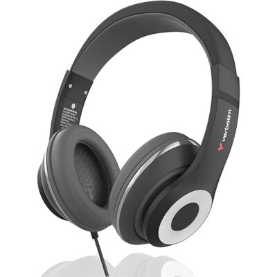 Verbatim TruSound USB-C on-ear hoofdtelefoon met inline microfoon en online bediening, 40 mm driver, 1,5 m kabel, ideaal voor werk, vergaderingen, leren, games en Verbatim TruSound USB-C on-ear hoofdtelefoon met inline microfoon en online bediening, 40 mm driver, 1,5 m kabel, ideaal voor werk, vergaderingen, leren, games en