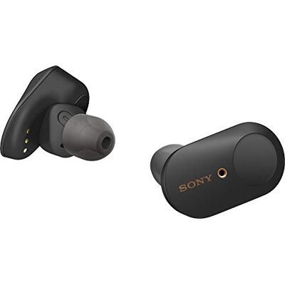 Sony WF-1000XM3 Draadloze Bluetooth-hoofdtelefoon met oplaadbox, compatibel met iOS en Android, zwart, met Amazon Alexa geïntegreerd Sony WF-1000XM3 Draadloze Bluetooth-hoofdtelefoon met oplaadbox, compatibel met iOS en Android, zwart, met Amazon Alexa geïntegreerd