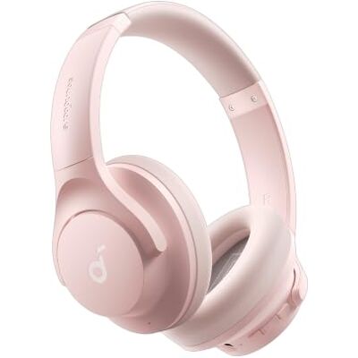 soundcore by Anker Q20i Draadloze Bluetooth-hoofdtelefoon Over-ear hoofdtelefoon met ruisonderdrukking, tot 40 uur looptijd in ANC-modus, hi-res audio, diepe bas, app (roze) soundcore by Anker Q20i Draadloze Bluetooth-hoofdtelefoon Over-ear hoofdtelefoon met ruisonderdrukking, tot 40 uur looptijd in ANC-modus, hi-res audio, diepe bas, app (roze)