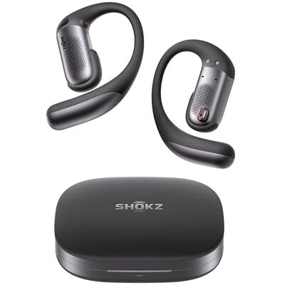 SHOKZ OpenFit Pro Draadloze hoofdtelefoon met vrije oren, ruisonderdrukking, Dolby Atmos, krachtige bas, 50 uur batterijduur, heldere AI-oproepen, sport en werk, Bluetooth 6.1, IP55, zwart SHOKZ OpenFit Pro Draadloze hoofdtelefoon met vrije oren, ruisonderdrukking, Dolby Atmos, krachtige bas, 50 uur batterijduur, heldere AI-oproepen, sport en werk, Bluetooth 6.1, IP55, zwart