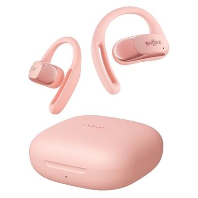 SHOKZ OpenFit Air oordopjes snel opladen roze Draadloze Bluetooth met microfoon, Air-oorhaak, snel opladen, 28 uur batterijduur, IP54 waterdicht voor sport SHOKZ OpenFit Air oordopjes snel opladen roze Draadloze Bluetooth met microfoon, Air-oorhaak, snel opladen, 28 uur batterijduur, IP54 waterdicht voor sport