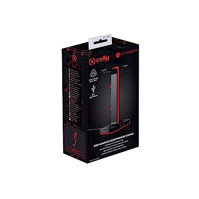 Celly CYBERSTATIONBK Gaming Headset RGB met HUB en laadstation met 2 USB-poorten, zwart Celly CYBERSTATIONBK Gaming Headset RGB met HUB en laadstation met 2 USB-poorten, zwart