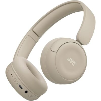 JVC draadloze hoofdtelefoon met looptijd van 50 uur, zachte oorkussens, opvouwbaar ontwerp, Bluetooth 5.3, multipoint-verbinding, EQ-app, geïntegreerde microfoon, mat beige, HA-S59W-C JVC draadloze hoofdtelefoon met looptijd van 50 uur, zachte oorkussens, opvouwbaar ontwerp, Bluetooth 5.3, multipoint-verbinding, EQ-app, geïntegreerde microfoon, mat beige, HA-S59W-C