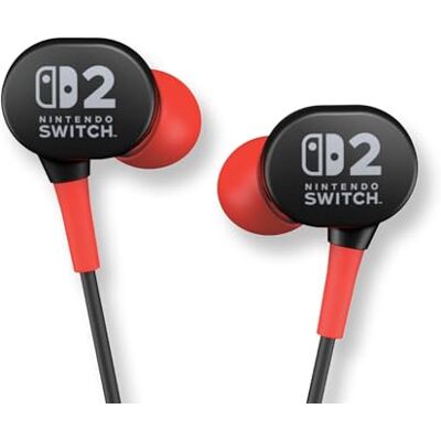 PowerA Bedrade hoofdtelefoon voor Nintendo Switch 2, zwart, officieel gelicentieerd, 8 mm luidspreker, in-ear design, 3 verwisselbare oordopjes, opbergtas met trekkoord PowerA Bedrade hoofdtelefoon voor Nintendo Switch 2, zwart, officieel gelicentieerd, 8 mm luidspreker, in-ear design, 3 verwisselbare oordopjes, opbergtas met trekkoord