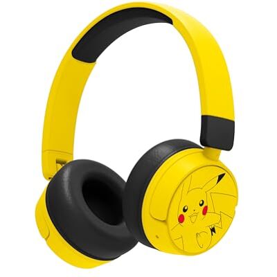 OTL Technologies Pokemon Pikachu draadloze hoofdtelefoon voor kinderen met ouderlijke volumeregeling en audiodeelkabel OTL Technologies Pokemon Pikachu draadloze hoofdtelefoon voor kinderen met ouderlijke volumeregeling en audiodeelkabel