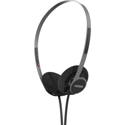 Koss KPH40 Utility on-ear hoofdtelefoon, afneembaar verwisselbaar snoersysteem, retrostijl, ultralicht design (stealth zwart) Koss KPH40 Utility on-ear hoofdtelefoon, afneembaar verwisselbaar snoersysteem, retrostijl, ultralicht design (stealth zwart)