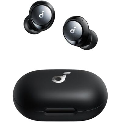 soundcore by Anker Space A40, draadloze bluetoothoordopjes met ruisonderdrukking, autonomie 50 uur, batterijduur 10 uur, LDAC-Hi-Res geluid, 6 microfoons, draadloos snel opladen, zwart soundcore by Anker Space A40, draadloze bluetoothoordopjes met ruisonderdrukking, autonomie 50 uur, batterijduur 10 uur, LDAC-Hi-Res geluid, 6 microfoons, draadloos snel opladen, zwart