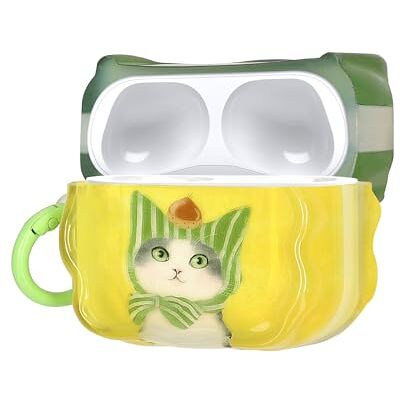kwmobile In-ear hoofdtelefoonhoes voor Apple Airpods Pro 2 / Pro 1 hoesje met karabijnhaak hoofdtelefoonhoes kat met kastanje kwmobile In-ear hoofdtelefoonhoes voor Apple Airpods Pro 2 / Pro 1 hoesje met karabijnhaak hoofdtelefoonhoes kat met kastanje