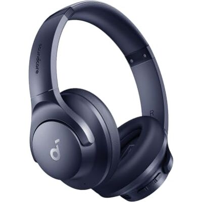soundcore by Anker Q20i Casque Bluetooth sans fil Over-ear hoofdtelefoon met ruisonderdrukking, tot 40 uur looptijd in ANC-modus, hi-res audio, diepe bas, app (blauw) soundcore by Anker Q20i Casque Bluetooth sans fil Over-ear hoofdtelefoon met ruisonderdrukking, tot 40 uur looptijd in ANC-modus, hi-res audio, diepe bas, app (blauw)