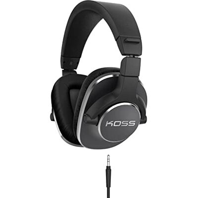 Koss PRO4S Dynamic Studio Over-ear stereo-koptelefoon, draaibare oorschelpen van traagschuim, voor iPhones, Android, iPads, tablets en mp3-spelers, 3,52 mm mannelijke jackstekker, zwart/grijs Koss PRO4S Dynamic Studio Over-ear stereo-koptelefoon, draaibare oorschelpen van traagschuim, voor iPhones, Android, iPads, tablets en mp3-spelers, 3,52 mm mannelijke jackstekker, zwart/grijs
