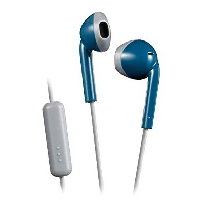 JVC Écouteurs intra-auriculaires ovales ergonomiques avec télécommande & microphone, basses profondes, résistance à la transpiration IPX2, prise jack 3,5 mm – HA-F19M-AH (Bleu azur x Gris) JVC Écouteurs intra-auriculaires ovales ergonomiques avec télécommande & microphone, basses profondes, résistance à la transpiration IPX2, prise jack 3,5 mm – HA-F19M-AH (Bleu azur x Gris)