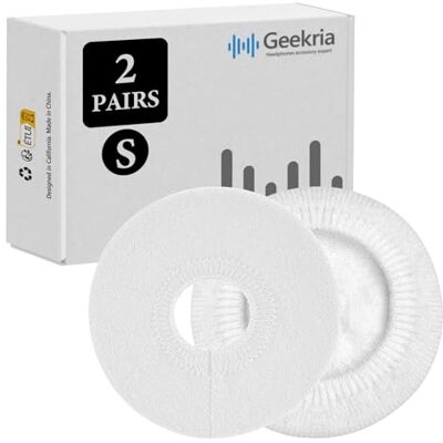 GEEKRIA 2 paar oorbeschermers van flexibele stof (gecertificeerd voor productveiligheid), wasbare en rekbare beschermers voor zweetbestendige over-ear hoofdtelefoons GEEKRIA 2 paar oorbeschermers van flexibele stof (gecertificeerd voor productveiligheid), wasbare en rekbare beschermers voor zweetbestendige over-ear hoofdtelefoons