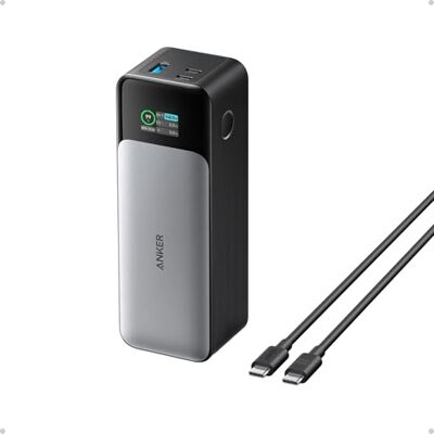 Anker 737 Power Bank (PowerCore 24K), 24.000mAh-oplader met drie poorten en 140 W vermogen, slim digitaal scherm, compatibel met de iPhone 13-serie, Samsung, MacBook, Dell, AirPods en meer Puissance 140 W, écran numérique, compatible avec iPhone 17 Pro Anker 737 Power Bank (PowerCore 24K), 24.000mAh-oplader met drie poorten en 140 W vermogen, slim digitaal scherm, compatibel met de iPhone 13-serie, Samsung, MacBook, Dell, AirPods en meer Puissance 140 W, écran numérique, compatible avec iPhone 17 Pro