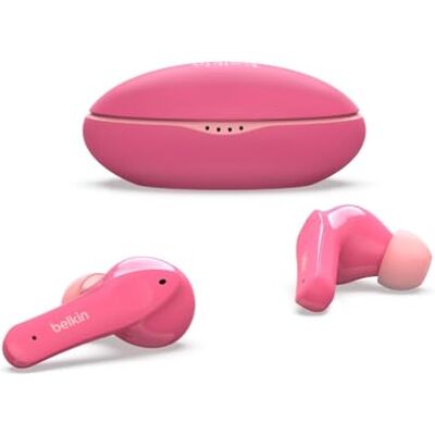 Belkin PAC003 SOUNDFORM Nano, True Wireless Earbuds voor kinderen, volume begrensd op 85 dB, Online onderwijs, School, IPX5-gecertificeerd, 24 uur afspeeltijd voor iPhone,eén maat – Roze Belkin PAC003 SOUNDFORM Nano, True Wireless Earbuds voor kinderen, volume begrensd op 85 dB, Online onderwijs, School, IPX5-gecertificeerd, 24 uur afspeeltijd voor iPhone,eén maat – Roze