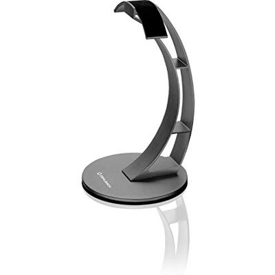 OEHLBACH Aluminium stijl, hoogwaardige hoofdtelefoonhouder van geanodiseerd aluminium, hoofdtelefoonopslag, matzwart OEHLBACH Aluminium stijl, hoogwaardige hoofdtelefoonhouder van geanodiseerd aluminium, hoofdtelefoonopslag, matzwart