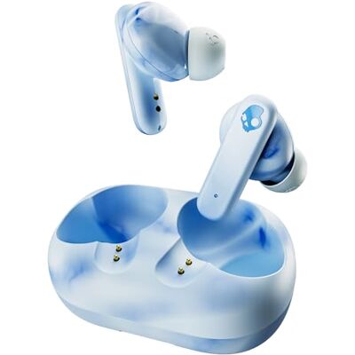 Skullcandy EcoBuds Draadloze in-ear hoofdtelefoon, 8 uur batterijduur, met oplaadcase, microfoon, compatibel met iPhone, Android en Bluetooth-apparaten, Glacier Skullcandy EcoBuds Draadloze in-ear hoofdtelefoon, 8 uur batterijduur, met oplaadcase, microfoon, compatibel met iPhone, Android en Bluetooth-apparaten, Glacier