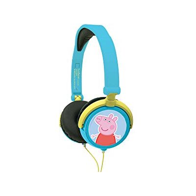 Lexibook HP015PP Peppa Pig Stereohoofdtelefoon, beperkt geluidsvermogen, opvouwbaar en verstelbaar, blauw/geel Lexibook HP015PP Peppa Pig Stereohoofdtelefoon, beperkt geluidsvermogen, opvouwbaar en verstelbaar, blauw/geel