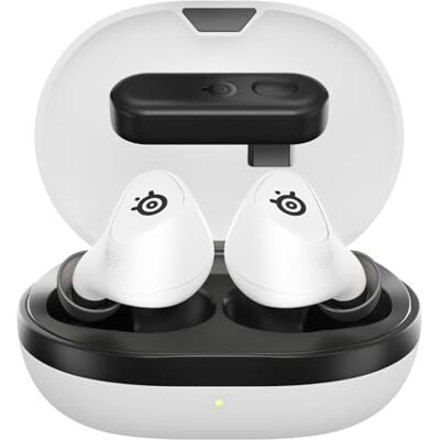 SteelSeries Arctis GameBuds™ voor PlayStation, draadloze gaming-hoofdtelefoon, 2,4 GHz + BT 5.3, ANC/transparant, IP55 waterbestendigheid, 40 uur batterij, draadloos opladen, PS5, PC, switch, mobiel SteelSeries Arctis GameBuds™ voor PlayStation, draadloze gaming-hoofdtelefoon, 2,4 GHz + BT 5.3, ANC/transparant, IP55 waterbestendigheid, 40 uur batterij, draadloos opladen, PS5, PC, switch, mobiel