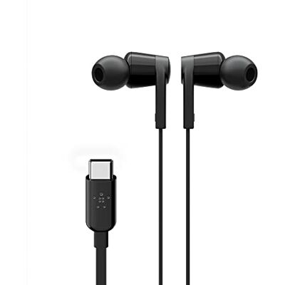 Belkin SoundForm bedrade hoofdtelefoon met USB-C-aansluiting, (in-ear hoofdtelefoon met microfoon, USB-C-hoofdtelefoon voor iPhone 15, iPad, Samsung Galaxy, Google Pixel, Android enz., zwart) Belkin SoundForm bedrade hoofdtelefoon met USB-C-aansluiting, (in-ear hoofdtelefoon met microfoon, USB-C-hoofdtelefoon voor iPhone 15, iPad, Samsung Galaxy, Google Pixel, Android enz., zwart)