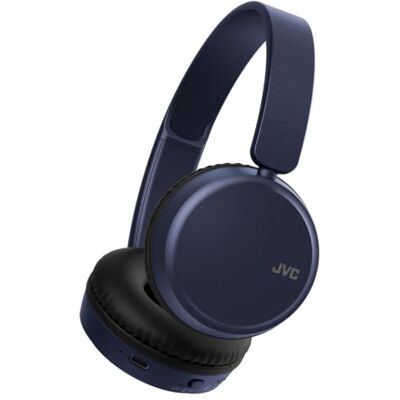 JVC HA-Z37W-A Bluetooth-hoofdtelefoon over het oor, diepe bas, blauw JVC HA-Z37W-A Bluetooth-hoofdtelefoon over het oor, diepe bas, blauw
