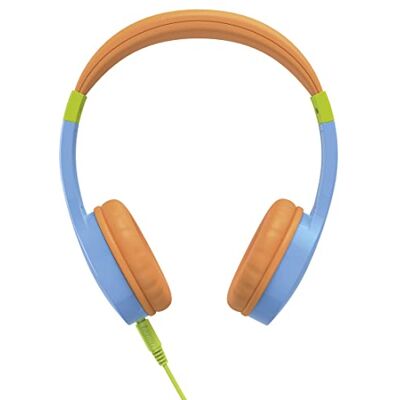 Hama Kids Guard Hoofdtelefoon voor kinderen, volumebeperking, afneembare kabel, geïntegreerde microfoon, jackstekker, blauw/oranje Hama Kids Guard Hoofdtelefoon voor kinderen, volumebeperking, afneembare kabel, geïntegreerde microfoon, jackstekker, blauw/oranje