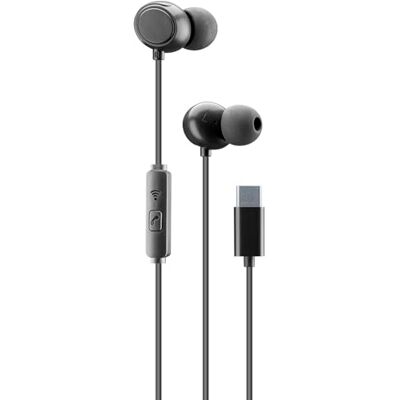 Cellular Line CLOUD IN-EAR Stereo Type-C-hoofdtelefoon, in-ear design en microfoon, USB-C-connector, ruisonderdrukking, microfoon en antwoordknop (zwart) Cellular Line CLOUD IN-EAR Stereo Type-C-hoofdtelefoon, in-ear design en microfoon, USB-C-connector, ruisonderdrukking, microfoon en antwoordknop (zwart)
