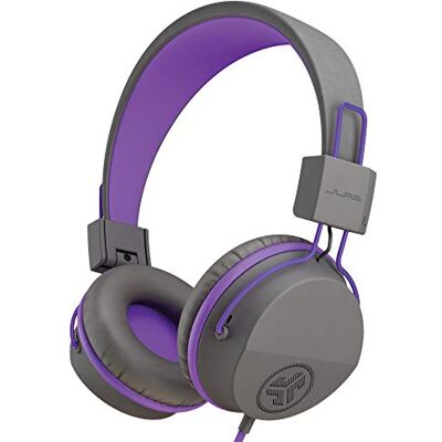 JLab JBuddies Studio On-Ear Bedrade Kinderkoptelefoon met Microfoon, Volumebegrenzing, Verstelbaar, Opvouwbaar, Geluidsisolatie Grafiet/Paars JLab JBuddies Studio On-Ear Bedrade Kinderkoptelefoon met Microfoon, Volumebegrenzing, Verstelbaar, Opvouwbaar, Geluidsisolatie Grafiet/Paars