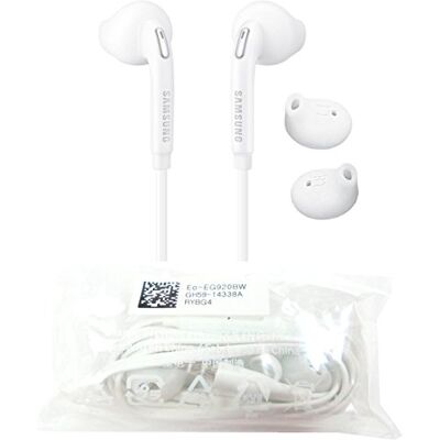 Samsung eg920 Originele Galaxy S6 Edge sm-g925 F in-ear oordopjes, 3,5 mm stekker, stereogeluid (wit) Samsung eg920 Originele Galaxy S6 Edge sm-g925 F in-ear oordopjes, 3,5 mm stekker, stereogeluid (wit)