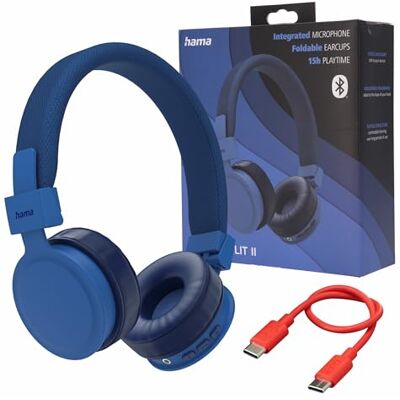 Hama Bluetooth® Freedom Bed II, on-ear hoofdtelefoon, opvouwbaar, AV. Micro, Blauw Hama Bluetooth® Freedom Bed II, on-ear hoofdtelefoon, opvouwbaar, AV. Micro, Blauw