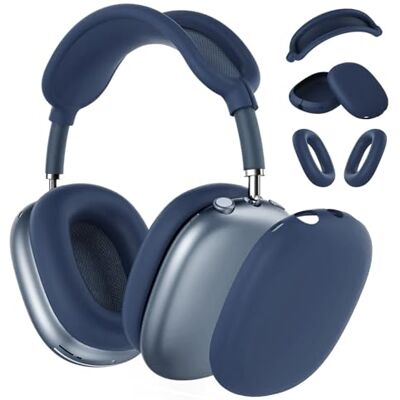 MMOBIEL Siliconen hoes, krasbestendig, zachte bescherming, blauw voor AirPods Max hoofdtelefoon MMOBIEL Siliconen hoes, krasbestendig, zachte bescherming, blauw voor AirPods Max hoofdtelefoon