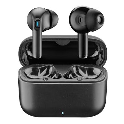 Cellular Line Écouteurs intra-auriculaires sans fil Wavy avec étui de charge, connexion automatique, commandes tactiles et jusqu'à 16 heures d'autonomie totale, noir Cellular Line Écouteurs intra-auriculaires sans fil Wavy avec étui de charge, connexion automatique, commandes tactiles et jusqu'à 16 heures d'autonomie totale, noir