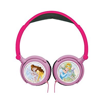 Lexibook HP010DP Disney Prinsessen Stereohoofdtelefoon, beperkt geluidsvermogen, opvouwbaar en verstelbaar, roze/paars Lexibook HP010DP Disney Prinsessen Stereohoofdtelefoon, beperkt geluidsvermogen, opvouwbaar en verstelbaar, roze/paars