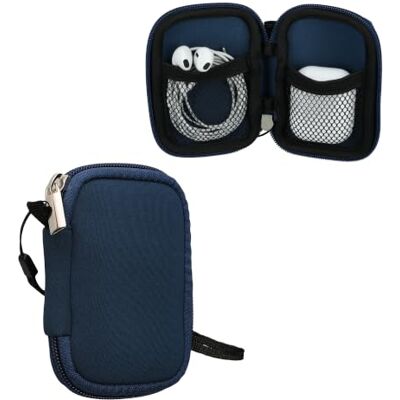 kwmobile Hoofdtelefoonhoes compatibel met in-ear headphones Schokbestendige beschermhoes met ritssluiting en net 6 x 9 cm marineblauw kwmobile Hoofdtelefoonhoes compatibel met in-ear headphones Schokbestendige beschermhoes met ritssluiting en net 6 x 9 cm marineblauw