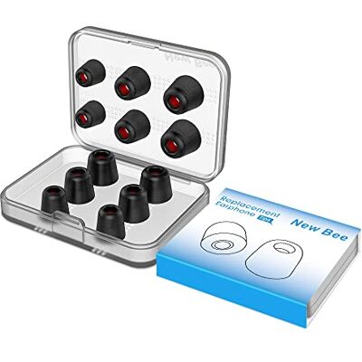 New Bee 12 stuks vervangende oordopjes van traagschuim, 5-7 mm, voor 5-7 mm oordopjes voor Jaybird, Beats, Sony, Nexus, LG New Bee 12 stuks vervangende oordopjes van traagschuim, 5-7 mm, voor 5-7 mm oordopjes voor Jaybird, Beats, Sony, Nexus, LG