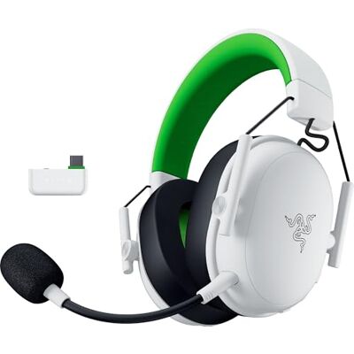 Razer BlackShark V3 X HyperSpeed Xbox Draadloze hoofdtelefoon voor eSport Gaming, ultralicht 270 g, TriForce 50 mm driver, afneembare microfoon, HyperSpeed 2,4 GHz en Bluetooth, Xbox/PC, wit Razer BlackShark V3 X HyperSpeed Xbox Draadloze hoofdtelefoon voor eSport Gaming, ultralicht 270 g, TriForce 50 mm driver, afneembare microfoon, HyperSpeed 2,4 GHz en Bluetooth, Xbox/PC, wit