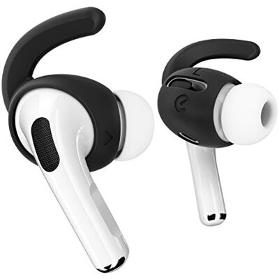 Keybudz EarBuddyz Siliconen oordopjes voor Apple AirPods Pro, hoofdtelefoonaccessoires, oorhaak, antislip, sport, zwart Keybudz EarBuddyz Siliconen oordopjes voor Apple AirPods Pro, hoofdtelefoonaccessoires, oorhaak, antislip, sport, zwart