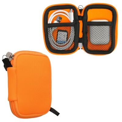 kwmobile Hoofdtelefoonhoes compatibel met in-ear hoofdtelefoon, schokbestendig, met ritssluiting en net, 6 x 9 cm, neonoranje kwmobile Hoofdtelefoonhoes compatibel met in-ear hoofdtelefoon, schokbestendig, met ritssluiting en net, 6 x 9 cm, neonoranje