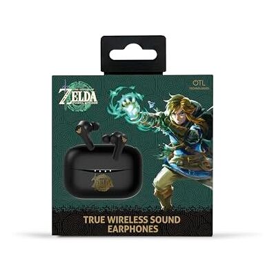 OTL Technologies The Legend of Zelda: Tears of the Kingdom TWS draadloze oordopjes met draadloze oplaadhoes, zwart OTL Technologies The Legend of Zelda: Tears of the Kingdom TWS draadloze oordopjes met draadloze oplaadhoes, zwart