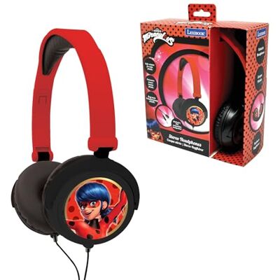 Lexibook HP015MI Miraculous Ladybug, Cat Noir, Ladybug Stereohoofdtelefoon, beperkt geluidsvermogen, opvouwbaar en verstelbaar, rood Lexibook HP015MI Miraculous Ladybug, Cat Noir, Ladybug Stereohoofdtelefoon, beperkt geluidsvermogen, opvouwbaar en verstelbaar, rood