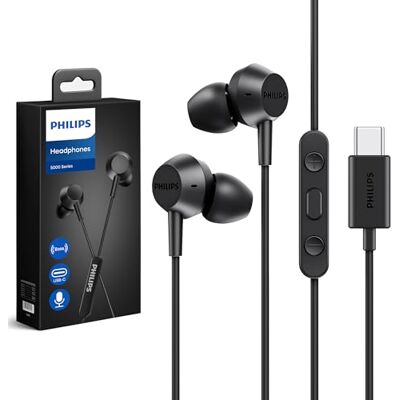 Philips E1105BK HiFi in-ear hoofdtelefoon met volumeregeling, zwart Philips E1105BK HiFi in-ear hoofdtelefoon met volumeregeling, zwart