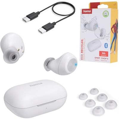 Hama Spirit Chop II TWS Bluetooth-hoofdtelefoon, EQ, wit Hama Spirit Chop II TWS Bluetooth-hoofdtelefoon, EQ, wit