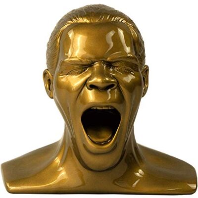 OEHLBACH Scream Unlimited Plus, exclusieve hoofdtelefoonhouder in legendarische hoofdvorm, optimale opslag van de grootste hoofdtelefoon (Made in Germany), handgemaakt, goudkleurig OEHLBACH Scream Unlimited Plus, exclusieve hoofdtelefoonhouder in legendarische hoofdvorm, optimale opslag van de grootste hoofdtelefoon (Made in Germany), handgemaakt, goudkleurig