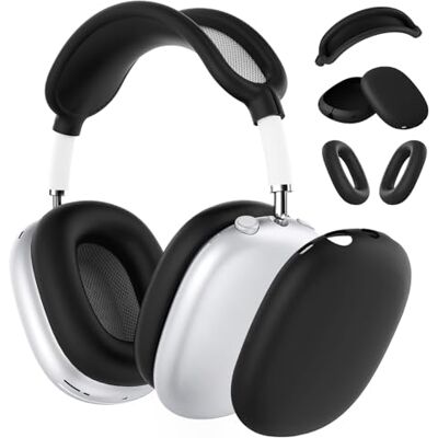 MMOBIEL Siliconen hoes voor AirPods Max-oordopjes van – siliconen hoezen voor oordopjes, oorschelpen en hoofdband – krasbestendig zachte beschermhoes – zwart MMOBIEL Siliconen hoes voor AirPods Max-oordopjes van – siliconen hoezen voor oordopjes, oorschelpen en hoofdband – krasbestendig zachte beschermhoes – zwart