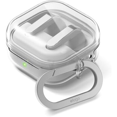elago Transparante beschermhoes met karabijnhaak voor Galaxy Buds 4 Pro en Galaxy elago Transparante beschermhoes met karabijnhaak voor Galaxy Buds 4 Pro en Galaxy
