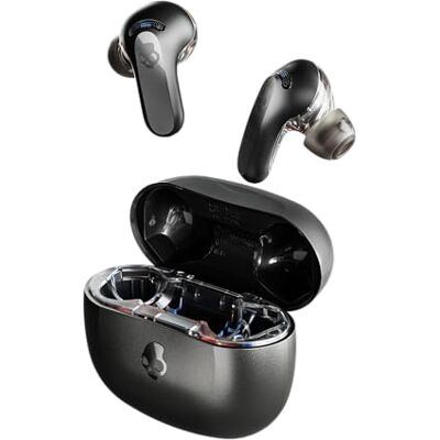 Skullcandy ANC-rail in-ear hoofdtelefoon met ruisonderdrukking, draadloos, batterijduur 27 uur, microfoon, compatibel met iPhone + Android en Bluetooth-apparaten, zwart Skullcandy ANC-rail in-ear hoofdtelefoon met ruisonderdrukking, draadloos, batterijduur 27 uur, microfoon, compatibel met iPhone + Android en Bluetooth-apparaten, zwart